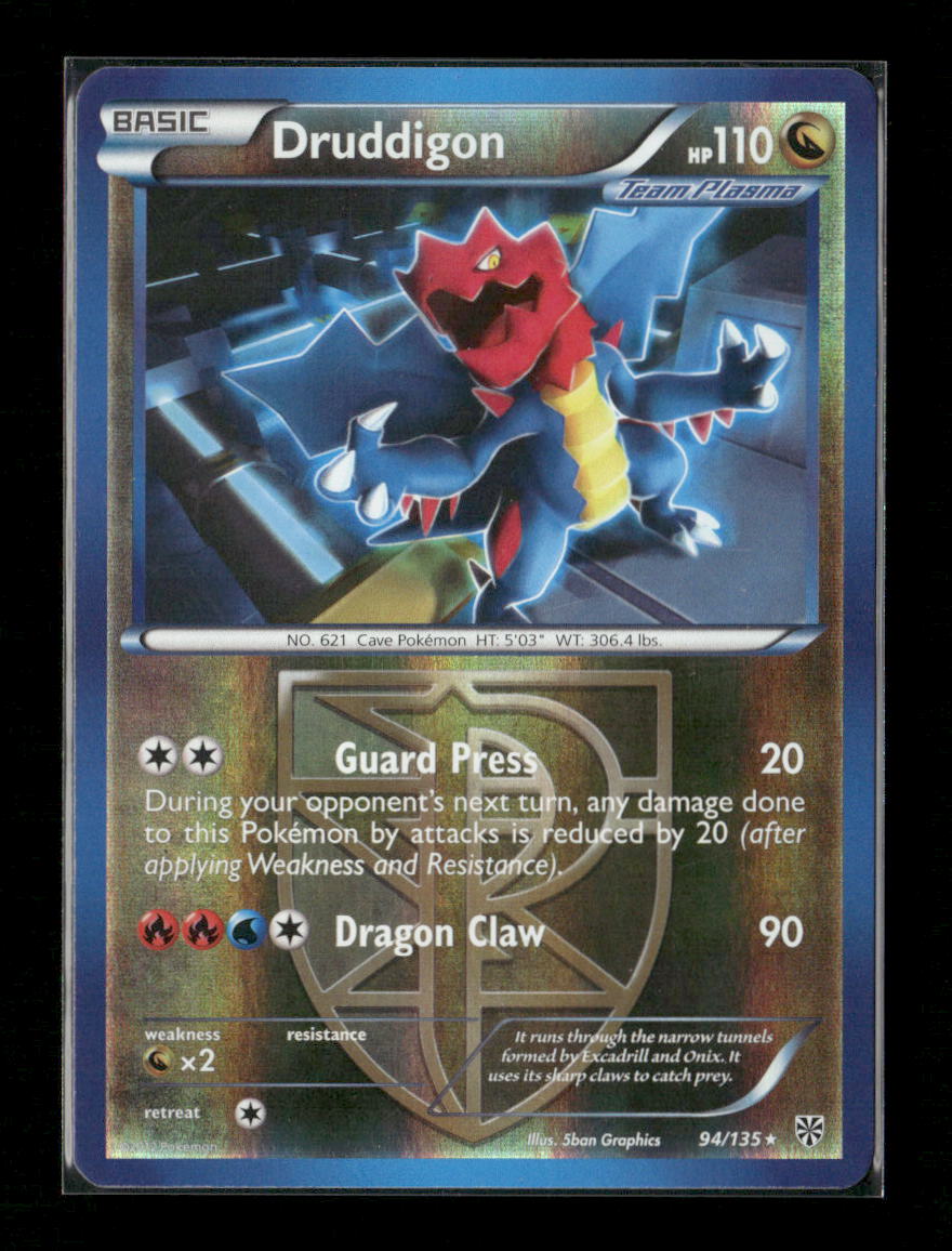 Druddigon -  (BW Plasma Storm) Holo Rare Deck Exclusives 094/135 LP