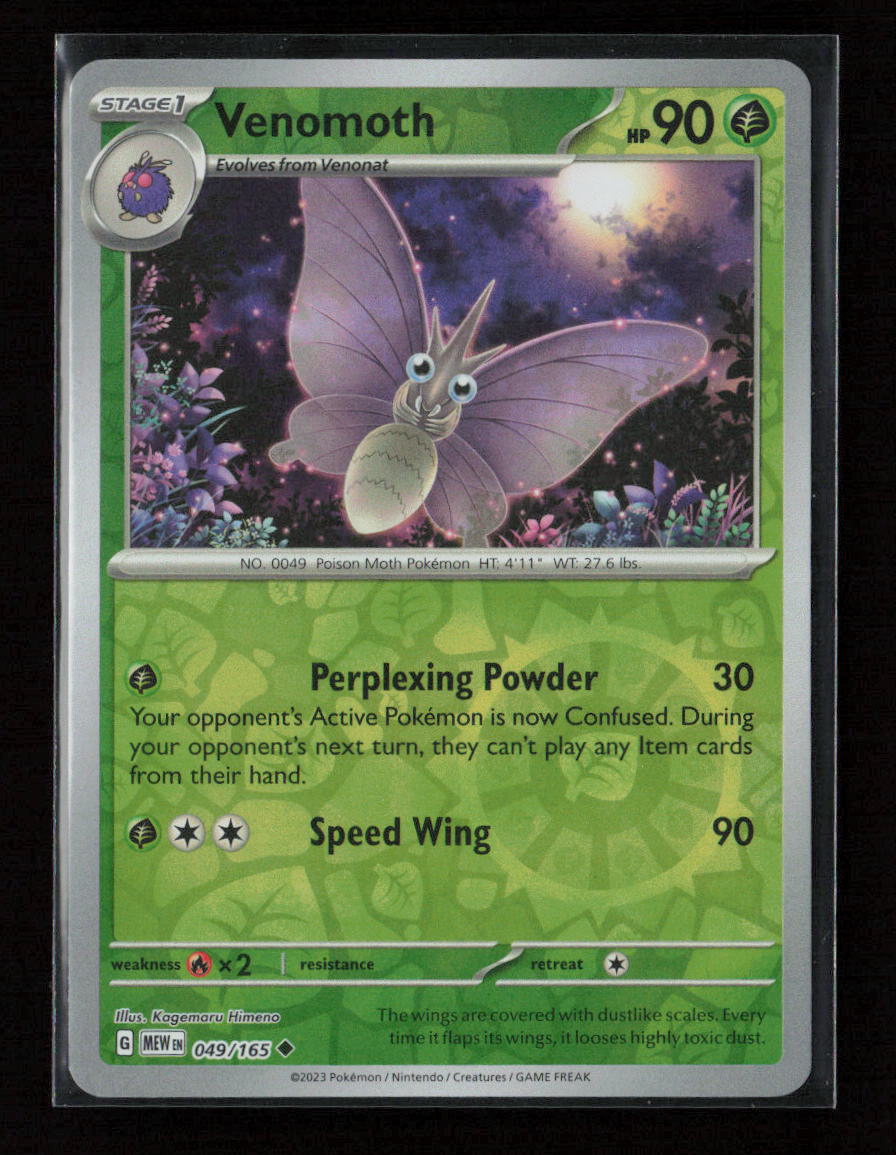 Venomoth Uncommon SV: Scarlet & Violet 151 049/165 NM