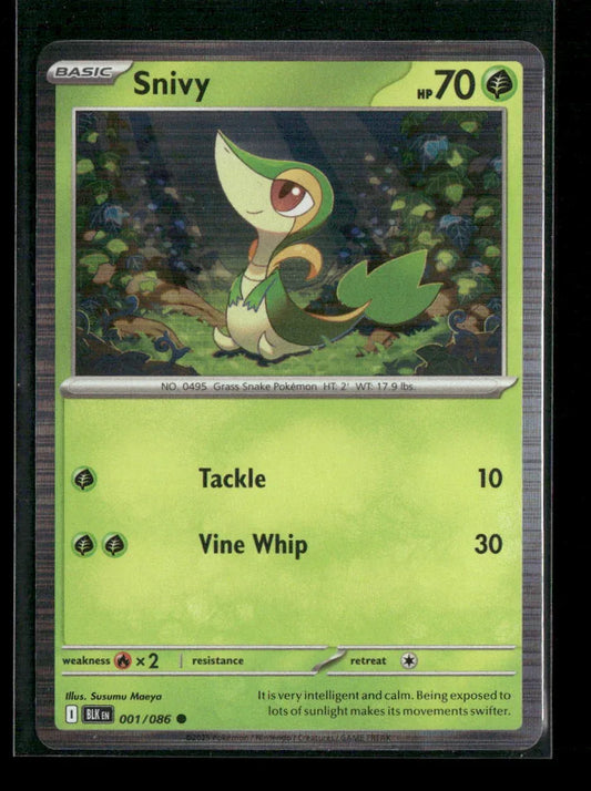 Snivy Common SV: Black Bolt 001/086 NM - Kang's Collectibles