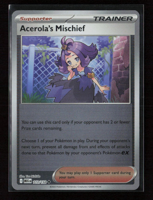 Acerola's Mischief - Uncommon ME01: Mega Evolution 113/132 NM
