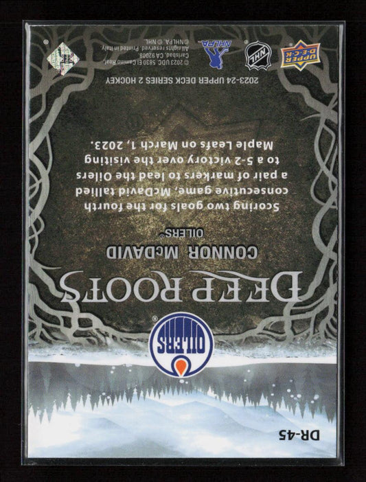 Connor McDavid 2023 Upper Deck Deep Roots DR-45 NM - Kang's Collectibles