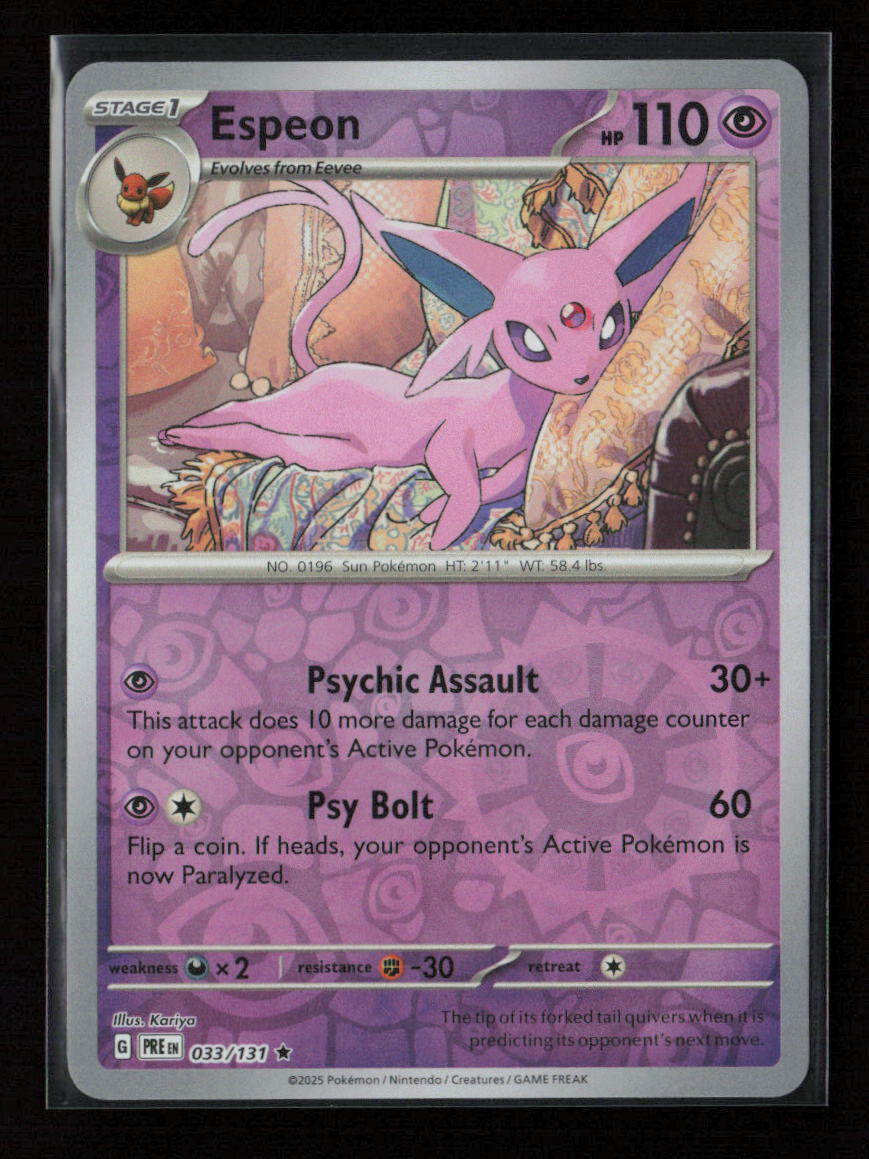 Espeon Rare SV: Prismatic Evolutions 033/131 NM
