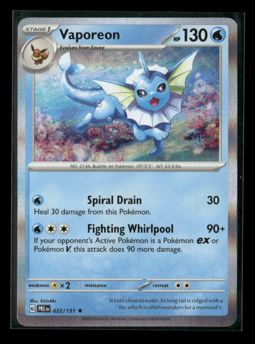 Vaporeon Rare SV: Scarlet & Violet 151 134/165 NM