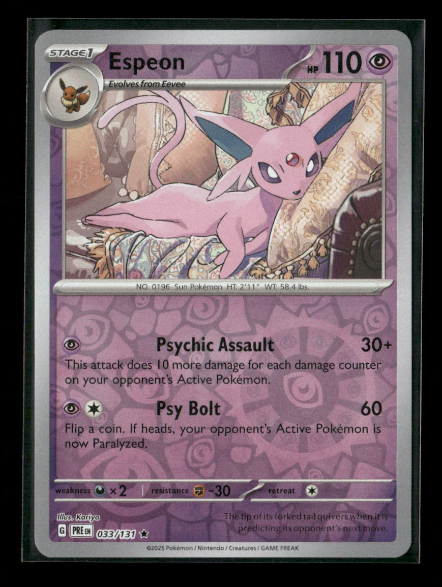 Espeon Rare SV: Prismatic Evolutions 033/131 NM