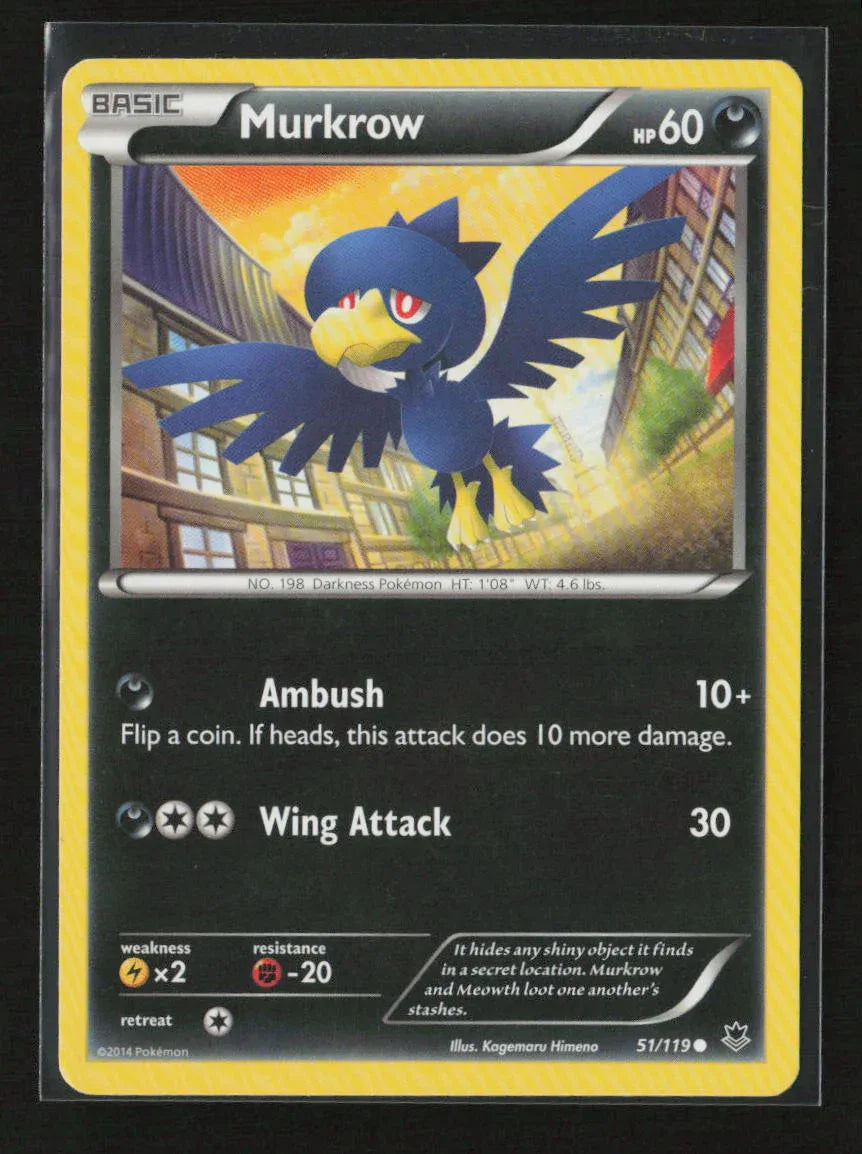 Murkrow Common XY - Phantom Forces 51/119 MP - Kang's Collectibles