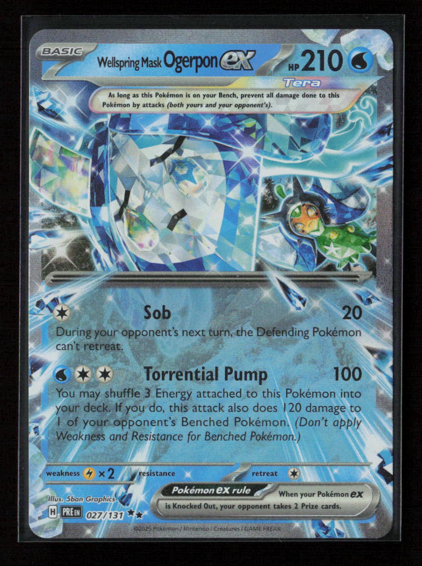 Wellspring Mask Ogerpon ex - Double Rare SV: Prismatic Evolutions 027/131 NM