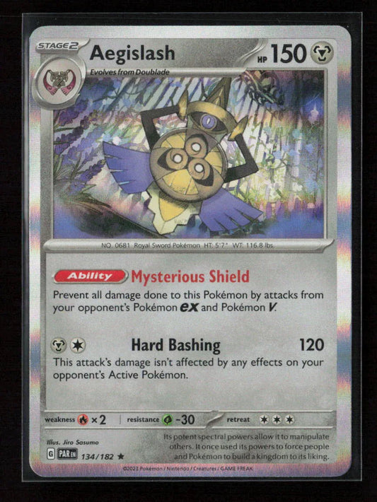 Aegislash - Rare SV04: Paradox Rift 134/182 NM - Kang's Collectibles