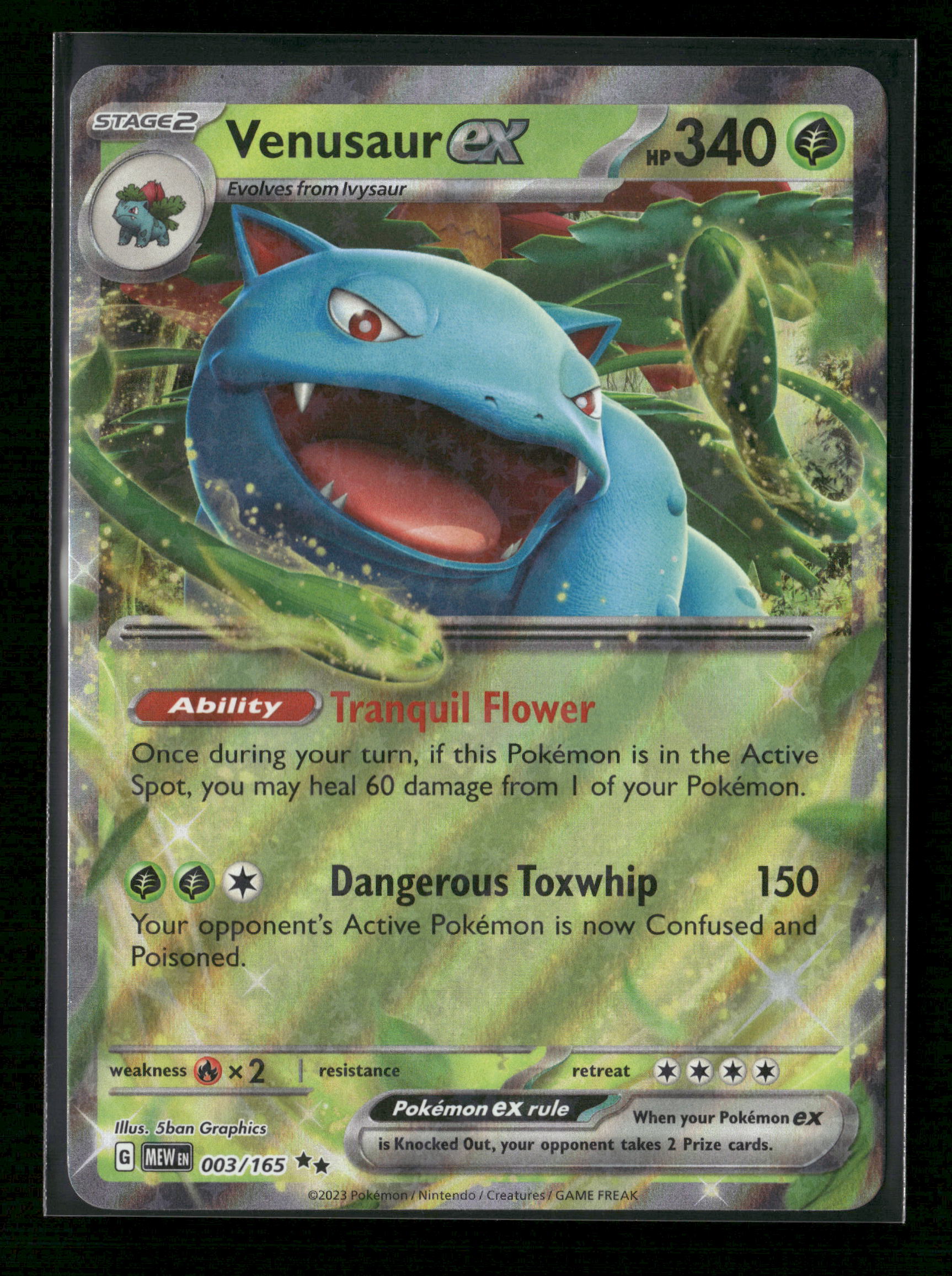 Venusaur ex - Double Rare SV: Scarlet & Violet 151 003/165 NM