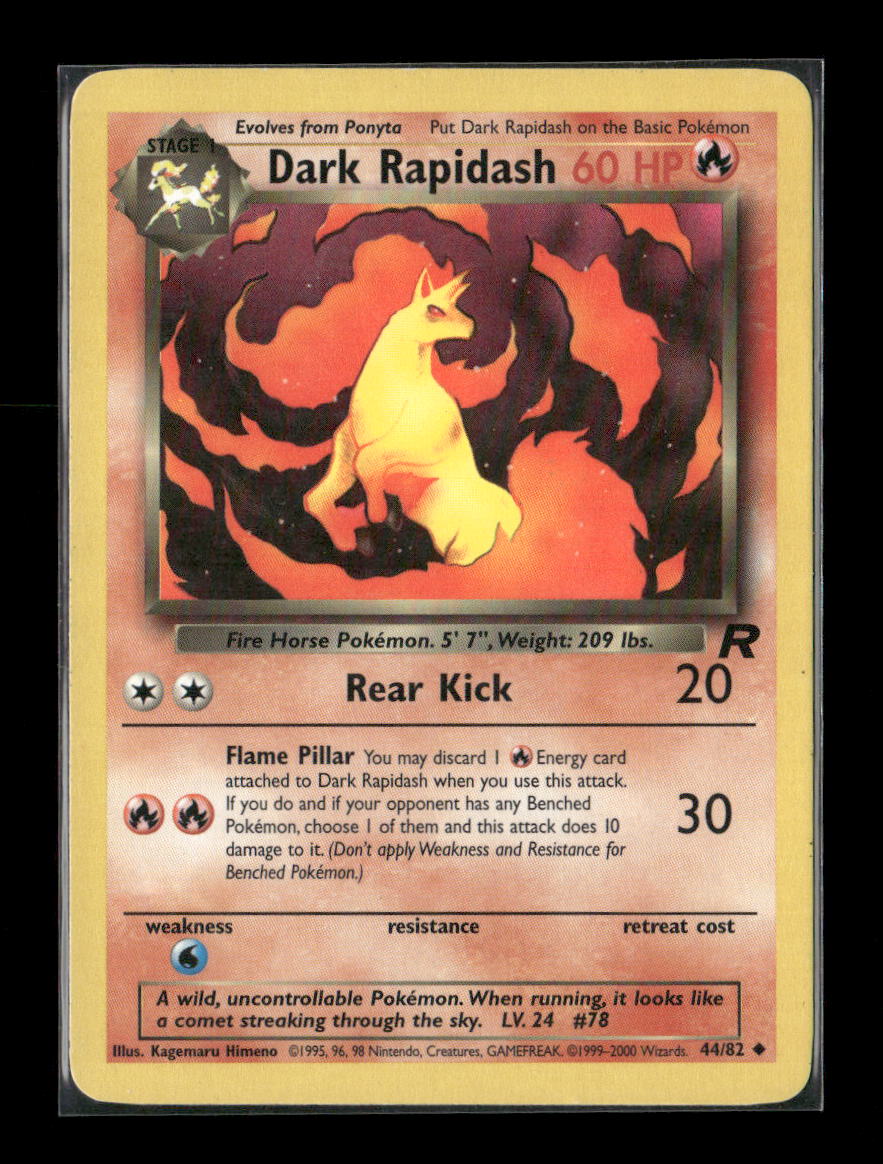 Dark Rapidash Uncommon Team Rocket 44/82 LP