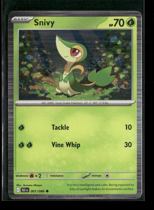 Snivy Common SV: Black Bolt 001/086 NM - Kang's Collectibles