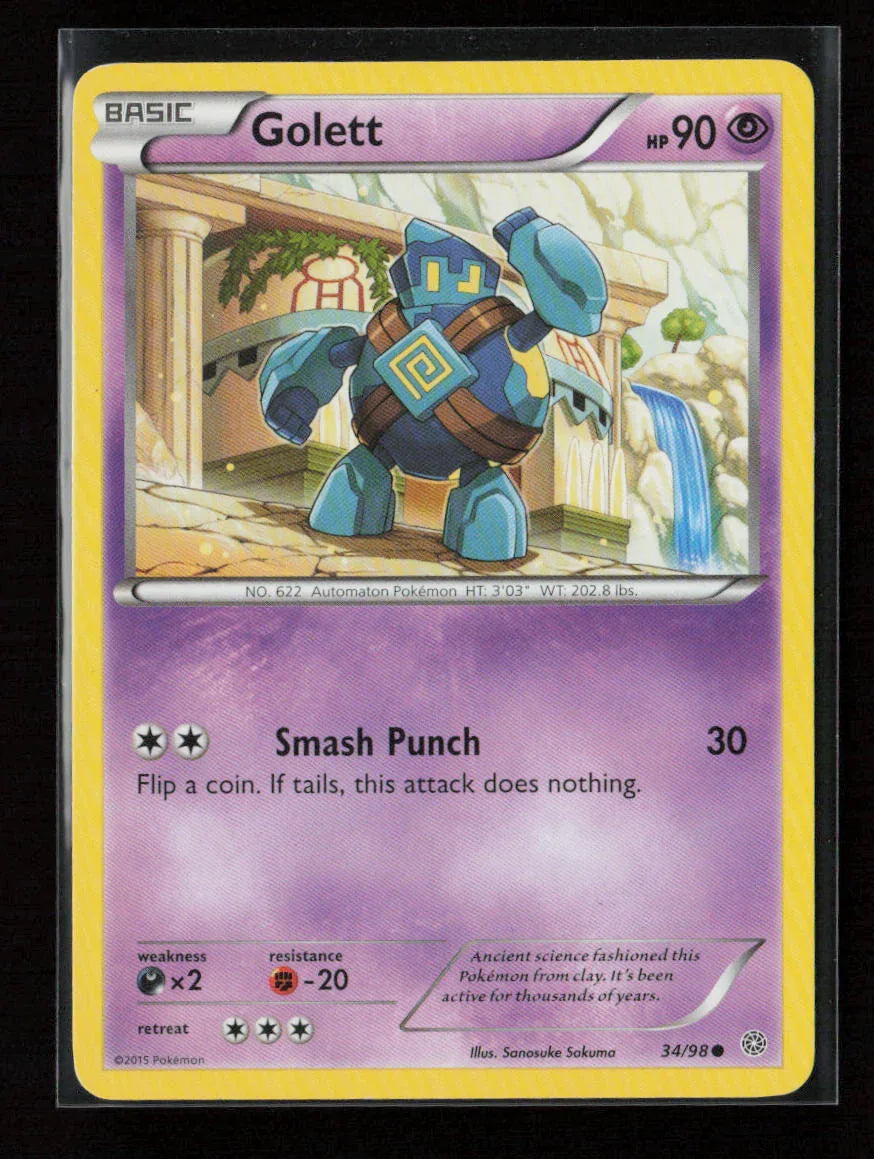 Golett Common XY - Ancient Origins 34/98 MP - Kang's Collectibles