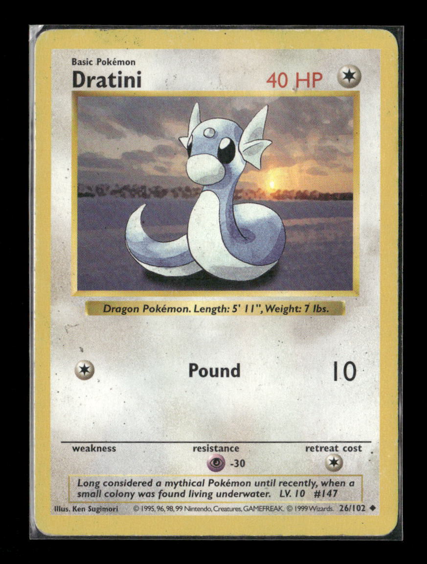 Dratini Uncommon Base Set 026/102 LP